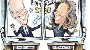 The caption included by the president lets joe know that during the speech he is going to wish him a happy birthday, to which joe reacts in a classic biden meme way. Granlund Cartoon Biden Harris 2020