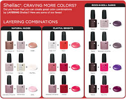 Creative Nail Shellac Color Chart Papillon Day Spa