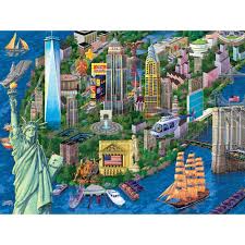 Dream of the wolf maiden 1000 piece jigsaw puzzle. New York City 1000 Piece Jigsaw Puzzle Bits And Pieces Uk