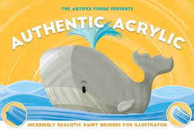 Authentic Acrylic Brushes Illustrator Brushes Acrylic Brushes Vector Brush