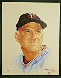 Living Legends Harmon Killebrew Signed 8x10 by Ron Lewis with JSA COA