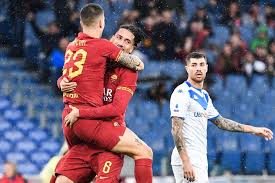 Grande esultanza del nostro carlone zampa. Roma Brescia Mancini Smalling Esultanza 598762 Pagine Romaniste