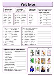 Verb To Be English Verbs English For Beginners Grammar Worksheets