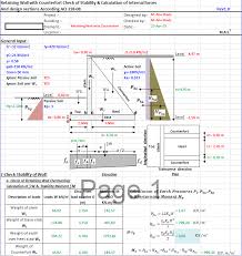Maybe you would like to learn more about one of these? Retaining Wall With Counterfort Chek Of Stability Spreadsheet