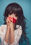 Anime Girl With Black Hair And Brown Eyes And Glasses