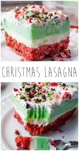 For enough easy christmas desserts to feed a party full of guests, try a great recipe that takes under 30 minutes prep time and feeds a dozen or more! Christmas Lasagna Layered Dessert Christmas Food Desserts Holiday Baking Xmas Food