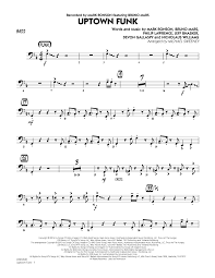 Uptown Funk Bass By Michael Sweeney Jazz Ensemble Digital Sheet Music