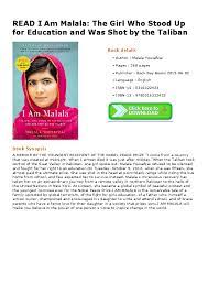 Malala was born in pakistan and grew up in a region called the swat valley there the taliban took control of that region. Pdf Read I Am Malala The Girl Who Stood Up For Education And Was Shot By The Taliban Book Details Kurow Siwow Academia Edu