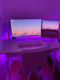 My Pink And Purple Set Up Any Thoughts Battlestations Serving up high quality hot pink wallpapers and a color scheme change make up this hot pink windows 7, windows 8/8.1 and windows 10 theme pack download for your desktop. my pink and purple set up any thoughts