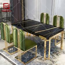 There, he designs and fabricates metal furniture, lighting and large installations for clients from diesel jeans to remax. China New Design Fashion Home Furniture Stainless Steel Dining Table And Chairs Set China Dining Table Marble Table