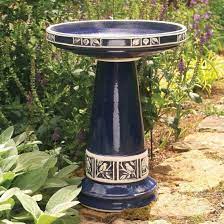 Zanesville cobalt blue glaze stoneware bird bath, quality handcrafted clay birdbaths. Zanesville Glazed Stoneware Birdbath Juniper Green Decorative Handcrafted Ceramic Bird Baths At Songbird Garden