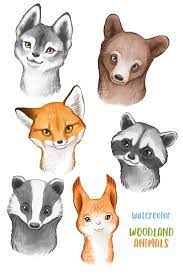 Forest Animals Watercolor Animals Png Cute Animals Clipart 682527 Illustrations Design Bundles Animal Clipart Cute Animal Clipart Cute Animal Illustration