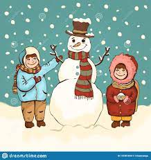 En esta serie de videos aprenderás a dibujar como un. Los Ninos Hacen El Muneco De Nieve Diversion Del Invierno Dibujo Colorido De La Historieta Ejemplo Del Vector Tarjeta Cartel Ilustracion Del Vector Ilustracion De Ocio Brillante 131891094
