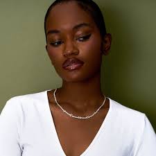 Spaced Out Name Necklace with Tennis Chain