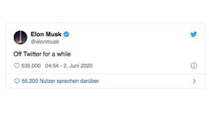 Musk'ın son paylaştığı tweet, 'çevrimdışı olacağım.' şeklinde oldu. Elon Musk Mysterioser Twitter Abschied Gibt Ratsel Auf Computer Bild