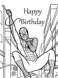 Printable Coloring Free Printable Superhero Birthday Cards Superhero Birthday Coloring Pages In 2020 Birthday Coloring Pages Superhero Coloring Pages Spiderman Coloring