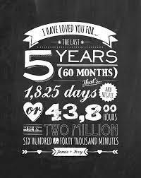 Personalised Vintage Blackboard Anniversary Print 5 Year Anniversary Quotes 5 Year Anniversary Ideas Personalized Anniversary