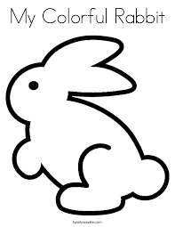 My Colorful Rabbit Coloring Page Bunny Coloring Pages Easter Bunny Colouring Animal Coloring Pages