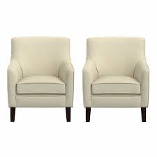 Yuri Oatmeal Fabric Accent Chair 2 Pack Fabric Accent Chair Fabric Accents Accent Chairs