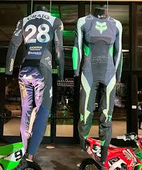 A better look at the @foxmoto Speedsuit that @christiancraig will be racing  in tomorrow night. How do you put it on? Look below Craig's name: there's  an opening to slip into, and