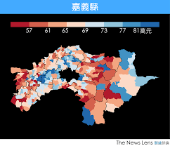 只有六都不過癮 26張圖表帶你一口氣看完全台22座縣市 收入地圖 the news lens 關鍵評論網 pandora screenshot graphing