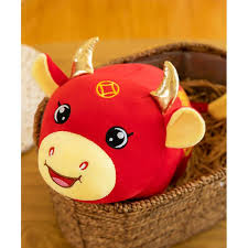 Quiet strength irradiates from the chinese zodiac sign of the ox. Ox Year Mascot Plush Toy Cute Chinese Zodiac Cattle 2021 Nice Blessing Meaning New Year Gift Walmart Canada