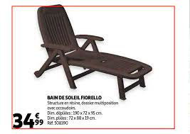 Bain de soleil resine auchan. Offre Bain De Soleil Fiorello Chez Auchan
