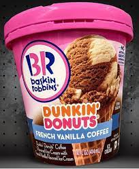 Baskin Robbins Dunkin Donuts French Vanilla Coffee Ice Cream French Vanilla Coffee Vanilla Coffee Ice Cream