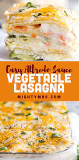Easy Vegetable Lasagna With Alfredo Sauce Recipe Easy Vegetable Lasagna Vegetable Lasagna Recipes Vegetable Lasagna