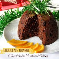 Chocolate Orange Slow Cooker Pudding Recipe Slow Cooker Christmas Christmas Pudding Recipes Slow Cooker Puddings