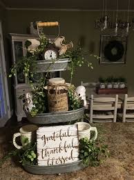 Putting A Small Sign In The Tiered Trey Is Cute Decor Home Decor Country Farmhouse Decor