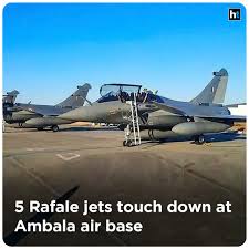 Five Rafale jets, the first of the 36 contracted by India, landed at the  Ambala air base on Wednesday afternoon. The fighter jet, to be inducted  into the Indian Air Force's 'Golden