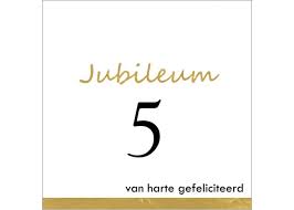 5 Jaar Jubileum Wenskaart Van Harte Gefeliciteerd Muller Wenskaarten