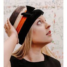 Black Velvet Bucket Hat, Vintage 1960s by Lynne Brook