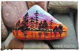 Bemalter Stein Steinebemalen Steine Stones Bemalterstein Paintedrock Paintedrocks Pebbleart Elbstones Lake See Tan Steine Bemalen Steine Steinbilder