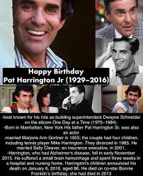 August 13: Happy Birthday Pat Harrington Jr (1929-2016) #patharringtonjr  #actor #happybirthday #AugustBirthdays #august #biography #trivia