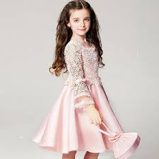 Girls Dresses Lace Hollow Out Fashion Dress 3 11 Years Gender Girls Dresses Length Knee Length Pattern T Girls Pink Dress Girls Dresses Summer Kids Dresses