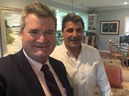 Do you know these two standing with me? Each is pitching a candidate  running for Congress in the second district. That story coming up now