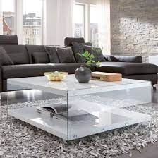 Olymp Glass Top Coffee Table With High Gloss White Side Panels White Living Room Tables Small Living Room Design Living Room White