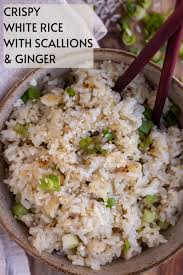 Crispy White Rice With Scallion Ginger Wine A Little Cook A Lot In 2020 White Rice Recipes Rice Side Dishes Side Dishes Easy