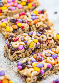No Bake Honey Nut Cheerios Snack Bars Averie Cooks Recipe Snacks Cheerios Snacks Snack Mix
