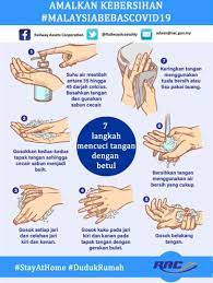 Basahi kedua tangan dengan air bersih yang mengalir. Aset Keretapi On Twitter Sudahkah Anda Membasuh Tangan Dengan Betul Hari Ini Ikutilah 7 Langkah Di Bawah Bersama Kita Tingkatkan Amalan Kebersihan Kita Sbg Satu Cara Mencegah Covid2019 Malaysiabebascovid19 Https T Co 7iidyvx807