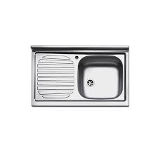 Modelli di lavandino acciaio super accessoriati per la cucina. Lavello Cucina Da Appoggio Gocciolatoio Sinistra 80 Cm Unica Vasca Acciaio Inox