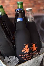 Halloween Zip Up Bottle Huggers Personalized Tippytoad Halloween Beer Cheap Halloween Decorations Halloween Prints