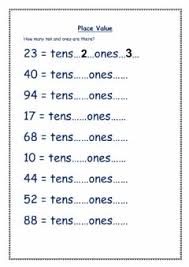 Tens and ones place value worksheet for kindergarten. Tens And Ones Worksheets And Online Exercises