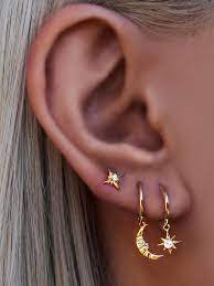 Star Earrings Gift For Her Silver Star Earrings Huggie Etsy Silver Star Earrings Gold Star Earrings Ear Jewelry