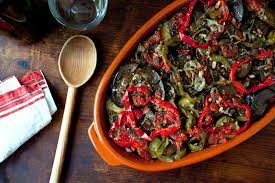 Greek Baked Vegetables Briam Recipe Recipe Baked Vegetables Briam Recipes Vegetable Recipes