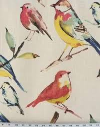 Birdwatcher Summer Fabric Fabric Decor Fabric Birds Bird Print Fabric
