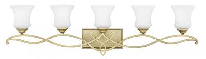 Hinkley Brooke 5 Light Bathroom Vanity Light In Silver Leaf