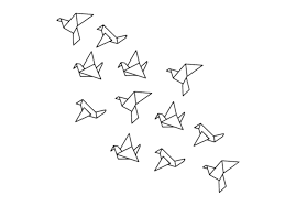 Origami Birds Paper Flight Paper Crane Drawing Easy Is A Free Transparent Png Image Search And Find More In 2020 Crane Drawing Paper Crane Tattoo Easy Drawings
